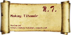 Makay Tihamér névjegykártya